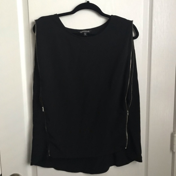 Express Tops - Express Sleeveless Top with Zippers NWT